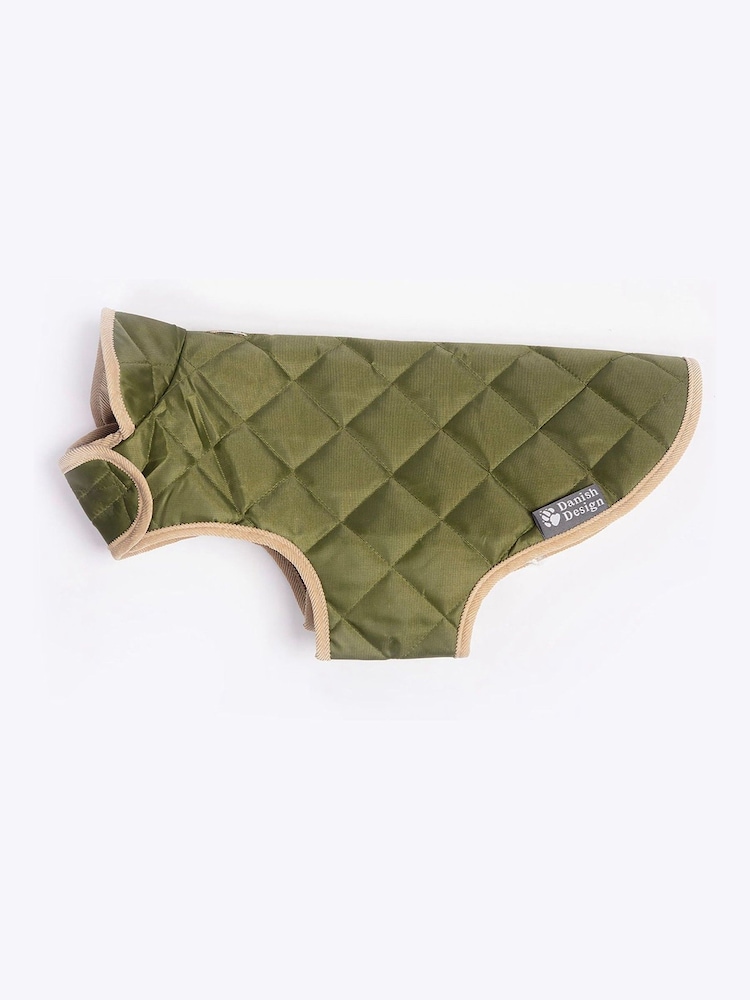 Danish Designs Forest Green Quilted Dog Coat - Image 2 of 5