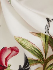 Reiss White Leila NYBG Silk Floral-Print Scarf - Image 5 of 7