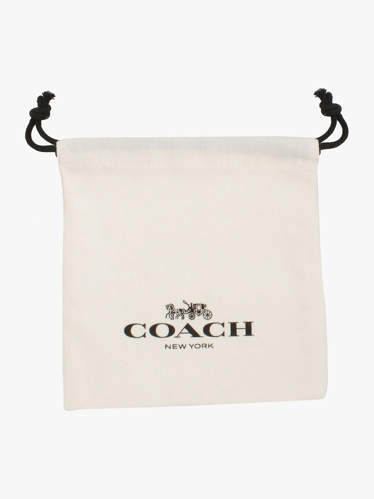 COACH Gold Tone Pearl Multilayer Charm Necklace - Image 3 of 3