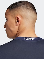adidas Blue TECHFIT Compression Training T-Shirt - Image 5 of 6