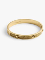 COACH Gold Tone Signature C Glitter Bangle Bracelet - Image 1 of 5