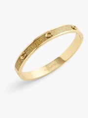 COACH Gold Tone Signature C Glitter Bangle Bracelet - Image 2 of 5