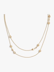 COACH Gold Tone Star Heart Station Necklace - Image 4 of 4