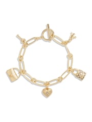 COACH Gold Tone Iconic Charm Bracelet - Image 1 of 3