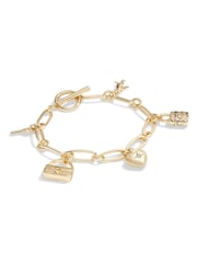 COACH Gold Tone Iconic Charm Bracelet - Image 2 of 3