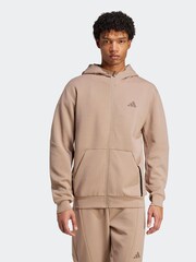 adidas Brown Designed for Training Full-Zip Track Jacket - Image 1 of 6