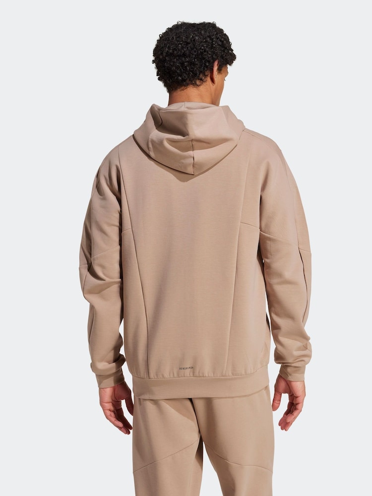 adidas Brown Designed for Training Full-Zip Track Jacket - Image 2 of 6