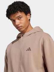 adidas Brown Designed for Training Full-Zip Track Jacket - Image 4 of 6