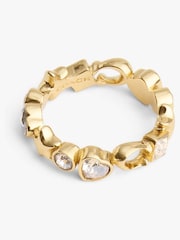 COACH Gold Tone Star Heart Mix Band Ring - Image 1 of 3