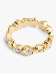 COACH Gold Tone Star Heart Mix Band Ring - Image 3 of 3