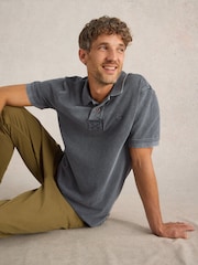 White Stuff Black Utility 100% Cotton Polo Shirt - Image 3 of 5