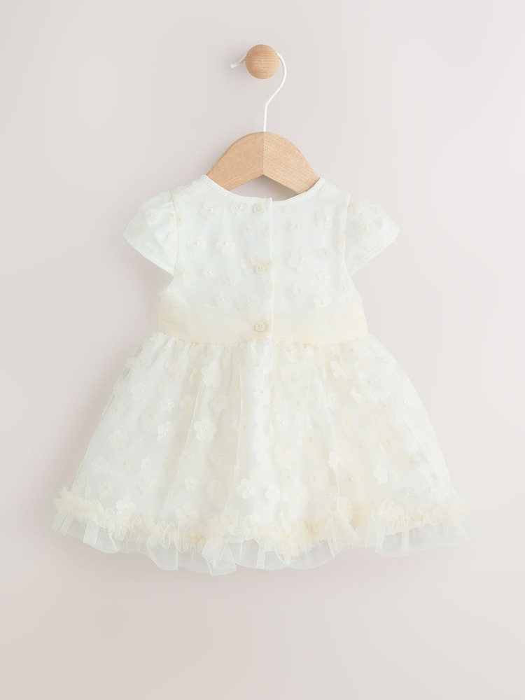 White 3D Flowers - Baby-Kleid für besondere Anlässe (0 M.–2 J.) - Bild 2 von 8 White 3D Flowers - Baby-Kleid für besondere Anlässe (0 M.–2 J.) - Bild 2 von 8