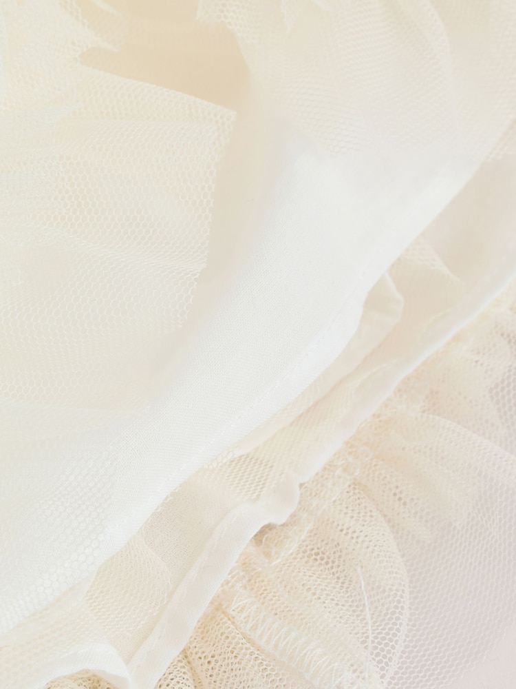 White 3D Flowers Baby Occasion Dress (0mths-2yrs) - Image 7 of 8