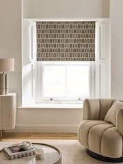 Bronze Geometric Print Ready Made Blackout Roller Blind - Image 1 of 6