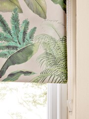 Green/Pink Ready Made Blackout Bathroom Roller Tropical Leaf Print Blinds - Image 2 of 6