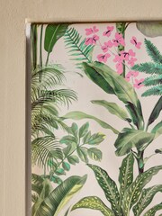 Green/Pink Ready Made Blackout Bathroom Roller Tropical Leaf Print Blinds - Image 3 of 6