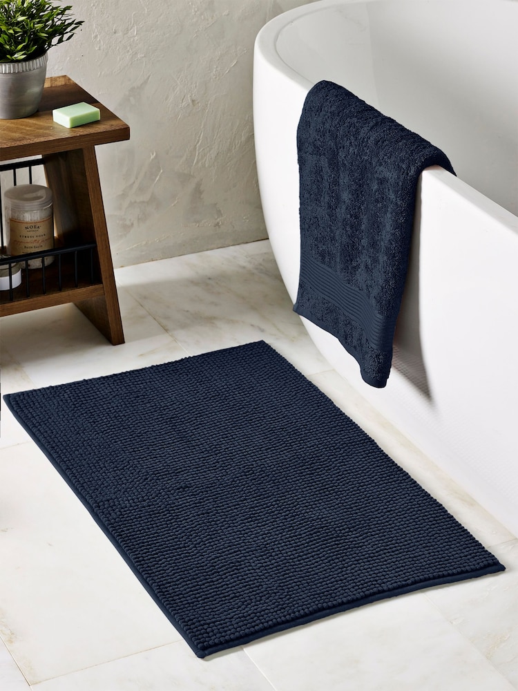 Blue Navy Bobble Bath Mat - Image 1 of 3 Blue Navy Bobble Bath Mat - Image 1 of 3