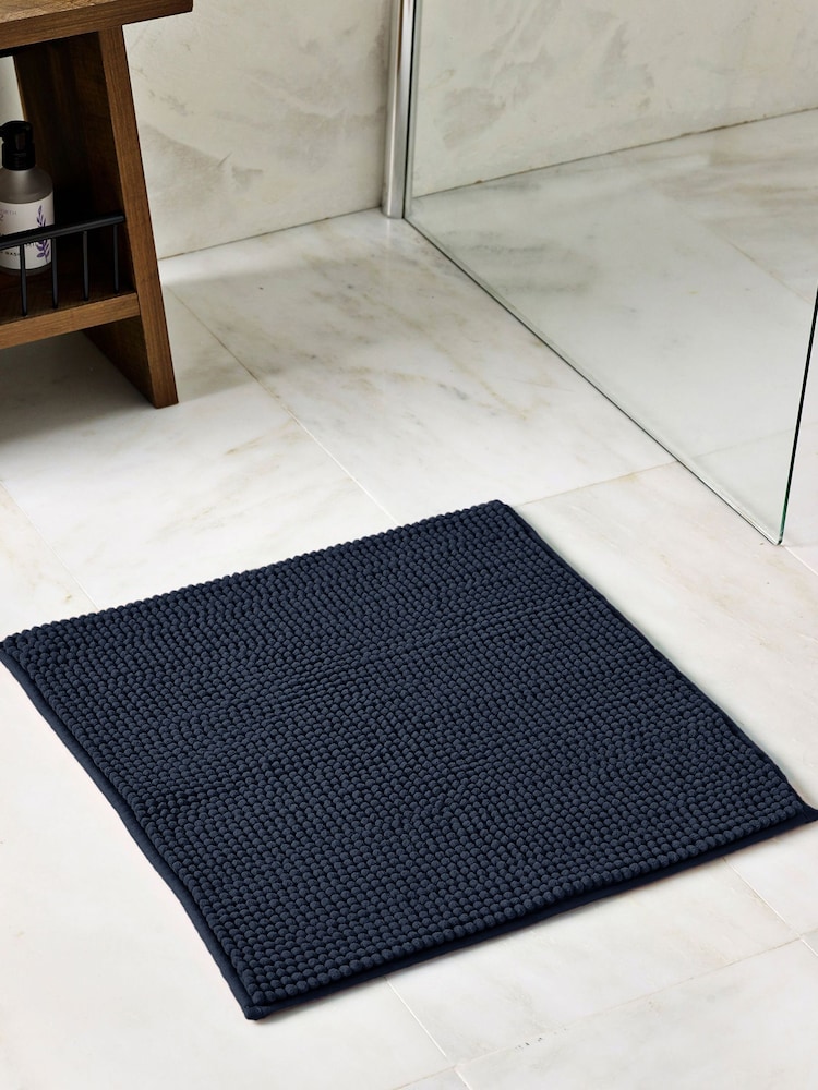 Blue Navy Bobble Bath Mat - Image 1 of 2