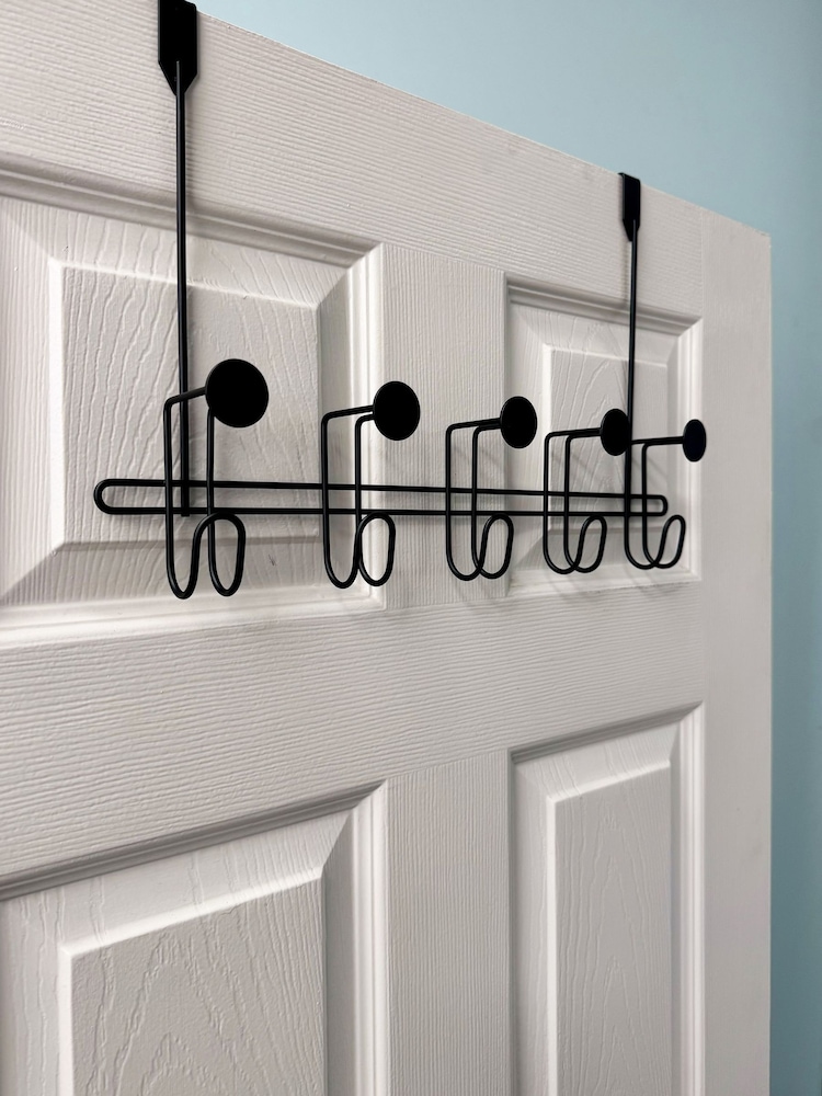 Showerdrape Black Moretti Over Door Storage Hooks - Image 1 of 3