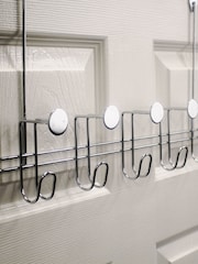 Showerdrape Silver Moretti Over Door Storage Hooks - Image 1 of 3