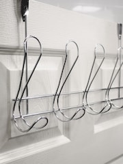Showerdrape Silver Lyrical Over Door Storage Hooks - Image 1 of 3