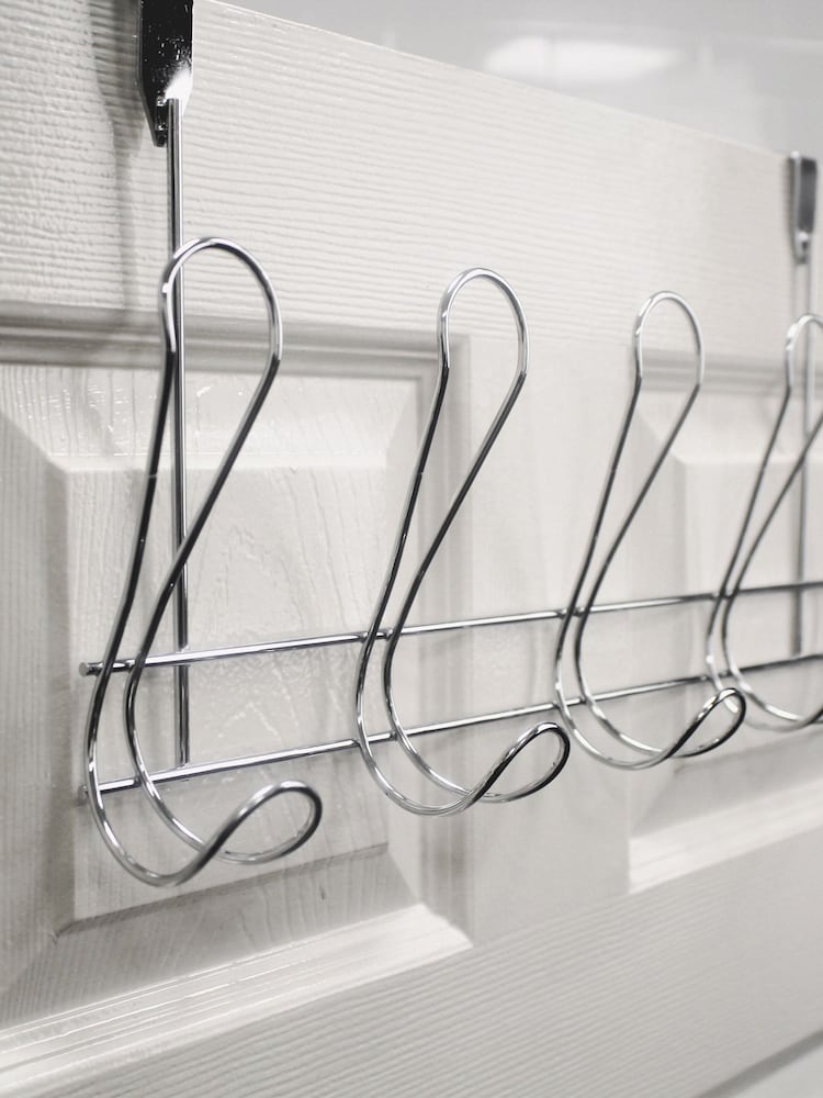 Showerdrape Silver Lyrical Over Door Storage Hooks - Image 1 of 3 Showerdrape Silver Lyrical Over Door Storage Hooks - Image 1 of 3