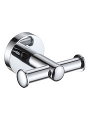 Showerdrape Set of 2 Silver Modernity Wall Mounted Robe Hooks - Image 2 of 2