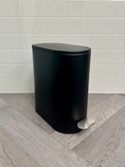 Showerdrape Black Fortuna 5L Soft Close Bathroom Pedal Bin and Toile Set - Image 2 of 6
