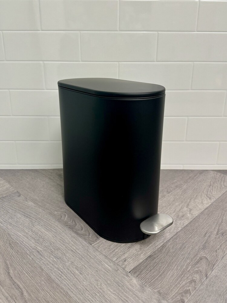 Showerdrape Black Fortuna 5L Soft Close Bathroom Pedal Bin and Toile Set - Image 2 of 6