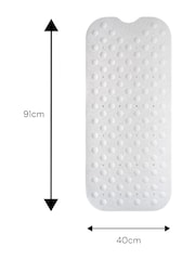 Showerdrape White Orbit Anti Slip Extra Long Bath Mat - Image 4 of 4