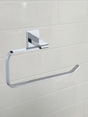 Showerdrape Set of 3 Silver Unity Robe Hook Toilet Roll Holder and T Ring - Image 3 of 4