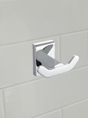 Showerdrape Set of 3 Silver Unity Robe Hook Toilet Roll Holder and T Ring - Image 4 of 4