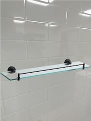 Showerdrape Black Modernity Wall Mounted Bathroom Accessory Complete 7 - Image 5 of 6