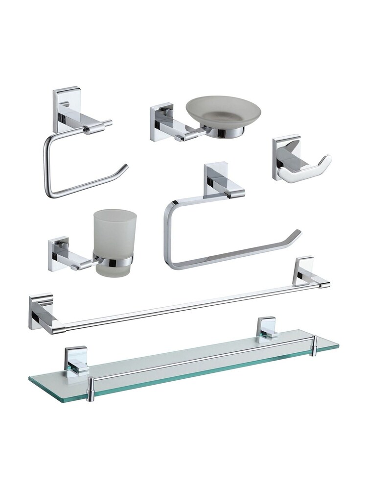 حزمة كاملة من 7 من وحدة إكسسوارات حمّام تُعلَّق على الحائط من Showerdrape - Image 1 of 6