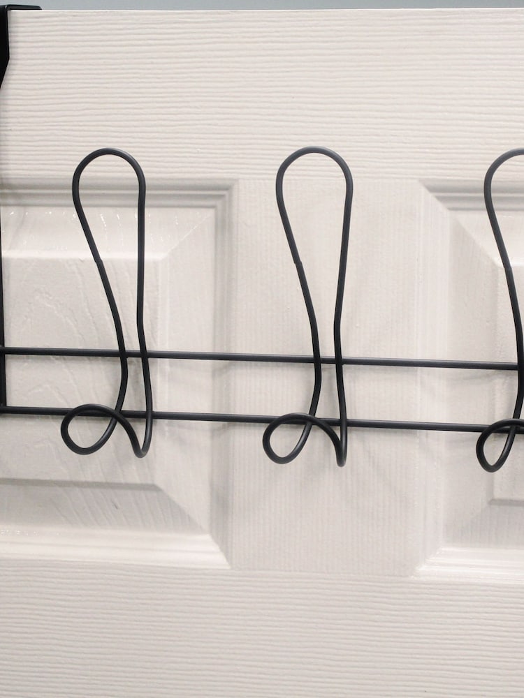 Showerdrape Black Lyrical Over Door Storage Hooks - Image 2 of 3 Showerdrape Black Lyrical Over Door Storage Hooks - Image 2 of 3