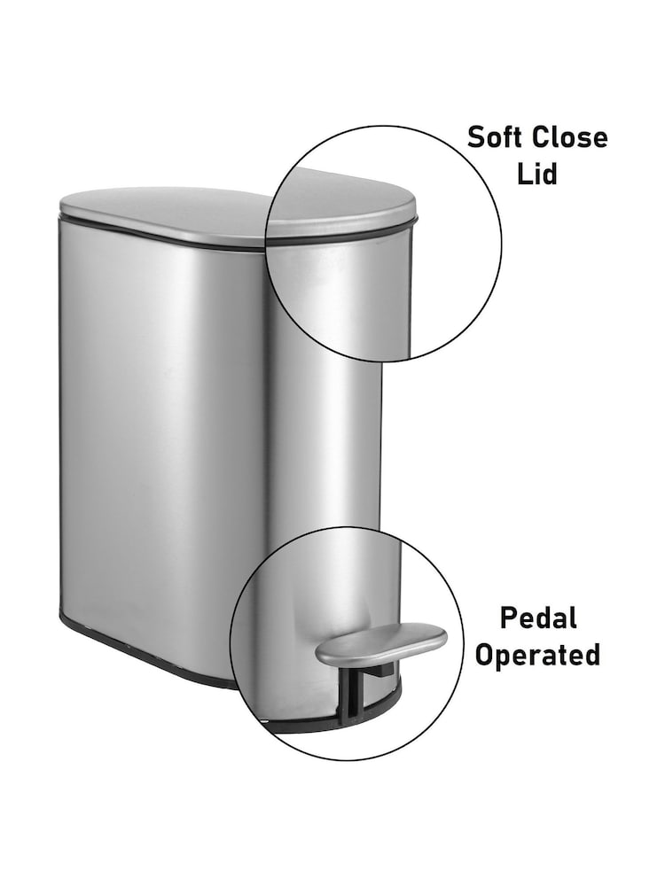 Showerdrape Fortuna 5L Soft Close Bathroom Pedal Bin - Imagem 3 de 3