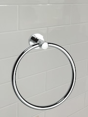 Showerdrape Set of 3 Modernity Robe Hook Toilet Roll Holder Ring - Bild 3 von 4