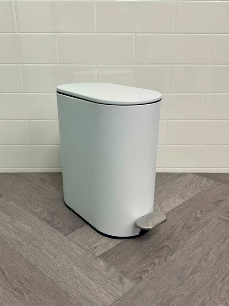 Showerdrape White Fortuna 5L Soft Close Bathroom Pedal Bin - Image 1 of 3