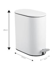 سلة مهملات للحمام بدواسة لإغلاق سلس سعة 5 لترات Fortuna من Showerdrape - صورة 6 من 6