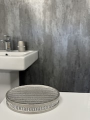 Showerdrape 3 Piece Silver Pzazz Bathroom Sink Accessory Set - Image 3 of 4