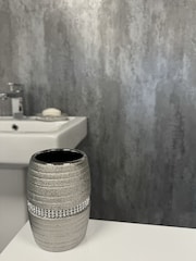Showerdrape 3 Piece Silver Pzazz Bathroom Sink Accessory Set - Image 4 of 4