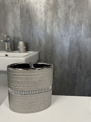 Showerdrape 5 Piece Silver Pzazz Bathroom Accessories Set - Image 6 of 6