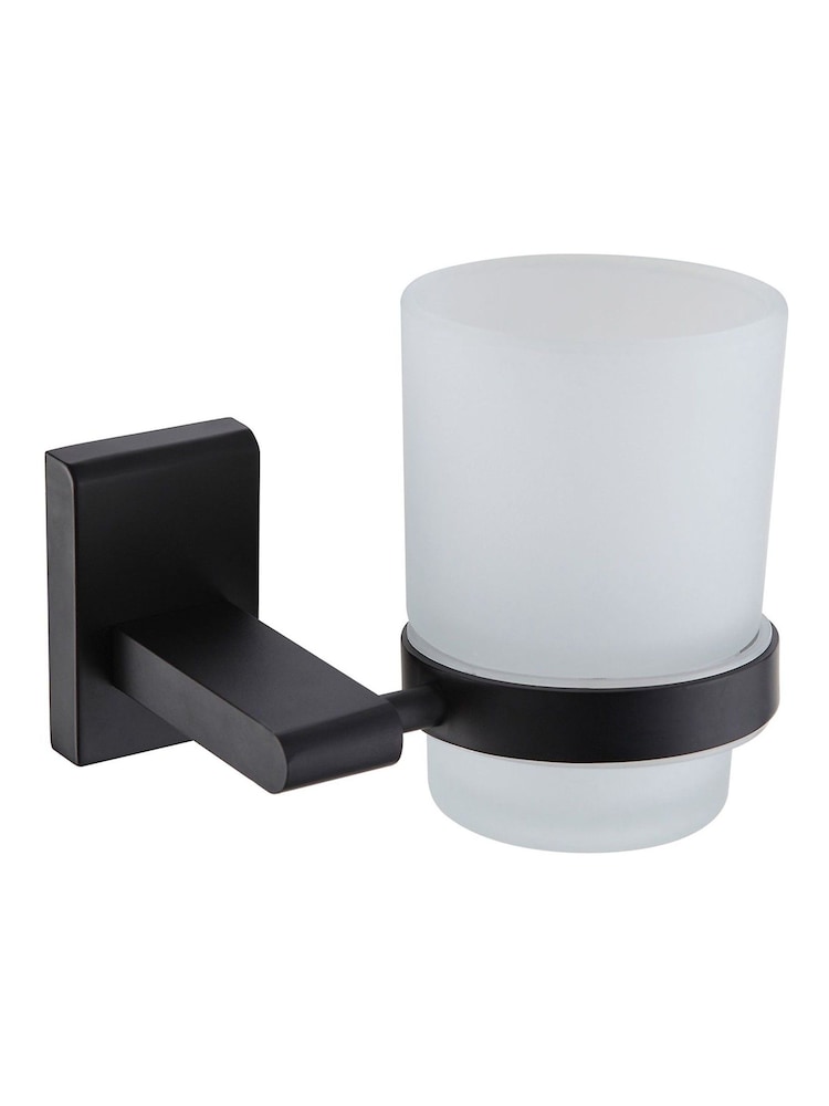 Showerdrape Black Unity Wall Mounted Toothbrush Holder - Image 1 of 1