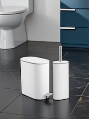 Showerdrape White Fortuna 5L Soft Close Bathroom Pedal Bin and Toile Set - Image 9 of 13