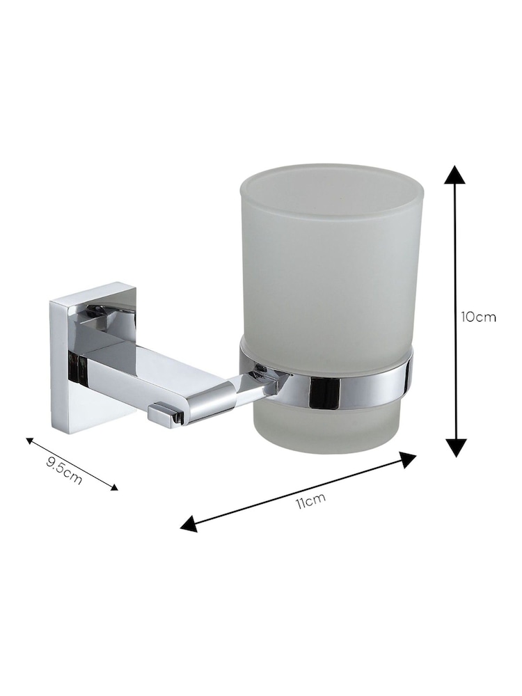 Showerdrape Silver Unity Wall Mounted Toothbrush Holder - Image 2 of 3 Showerdrape Silver Unity Wall Mounted Toothbrush Holder - Image 2 of 3