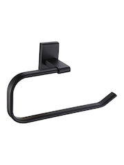 Showerdrape Set of 3 Black Unity Robe Hook Toilet Roll Holder and T Ring - Image 4 of 4