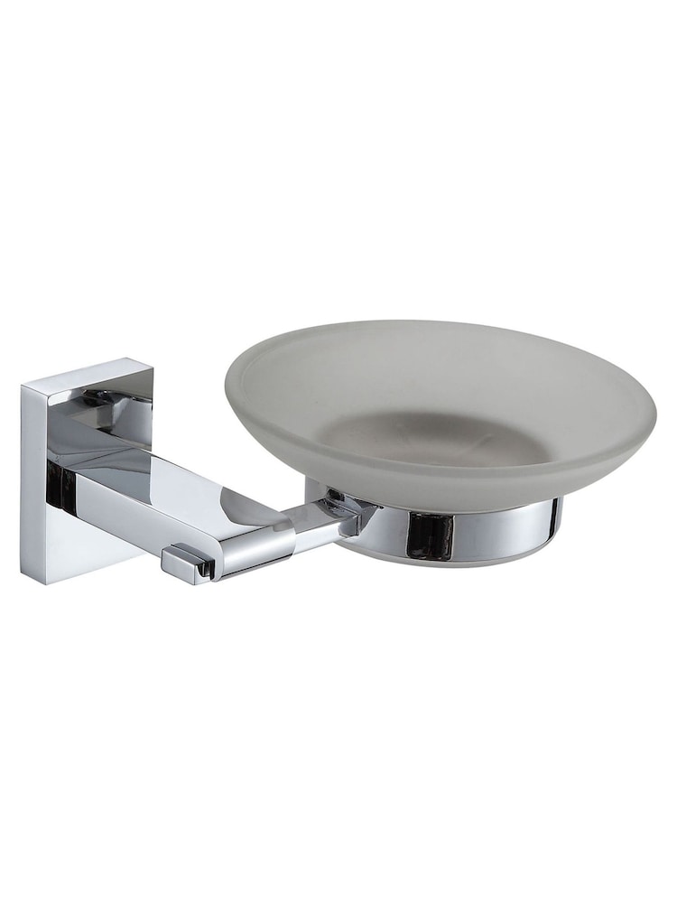 Showerdrape Silver Unity Wall Mounted Glass Soap Dish - Image 1 of 1