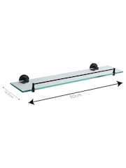 Showerdrape Black Modernity Wall Mounted Vanity Shelf - Image 2 of 3