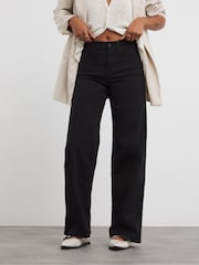 Simply Be Black 24/7 Wide Leg Jeans - Image 1 of 5