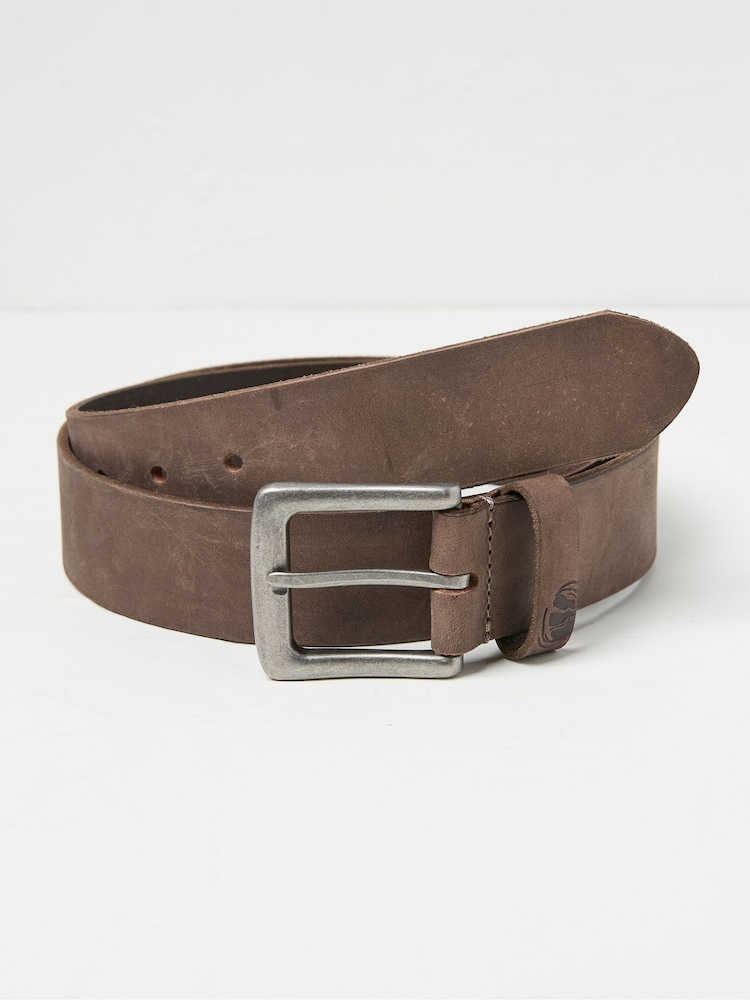FatFace Brown Nubuck Leather Belt - Image 1 of 2